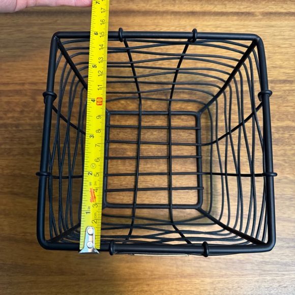 Hearth & Hand with Magnolia Wire Storage Basket Black Small - Picture 5 of 7